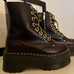 Dr. Martens Jadon Max Women's Platforms - Oxblood, US size 6